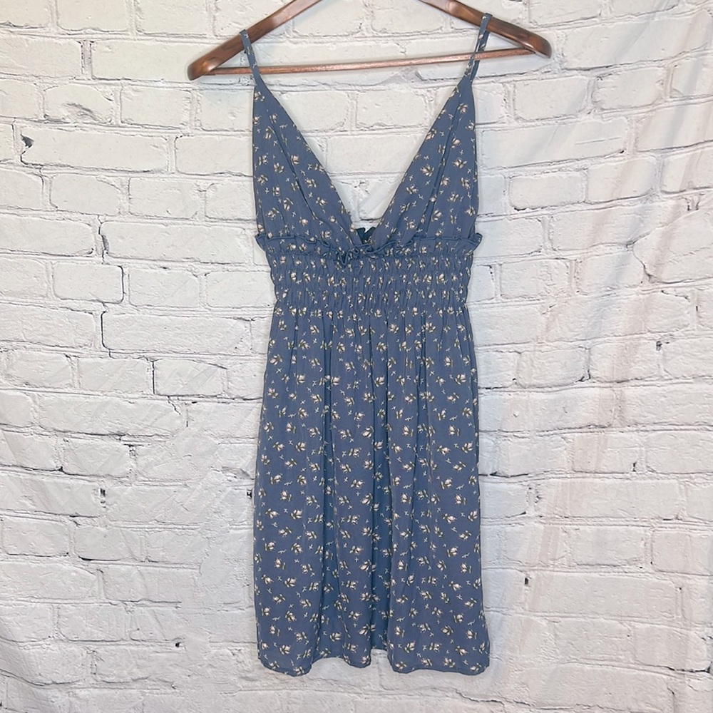 Shein Blue Pink Floral Spaghetti Strap Dress Size Small Excellent Condition